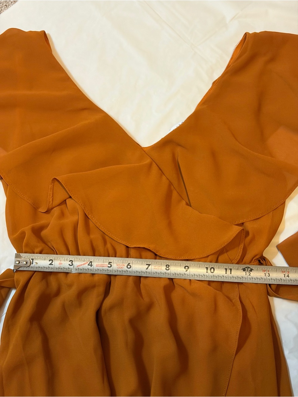 Baltic Born Rust Orange Ruffle Maxi Dress - Picture 9 of 11
